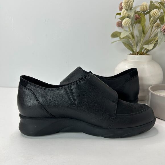 Mephisto Air-Jet Colombe Monk Strap Leather/Suede Shoes Black Women 8 Tried On - Picture 7 of 10